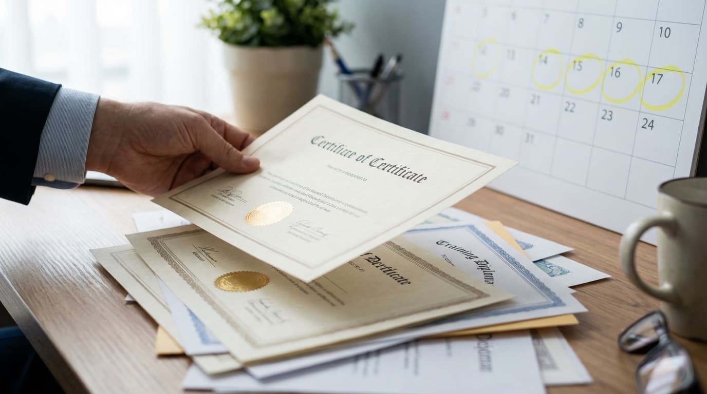 Validade dos certificados NR: quando reciclar cada treinamento